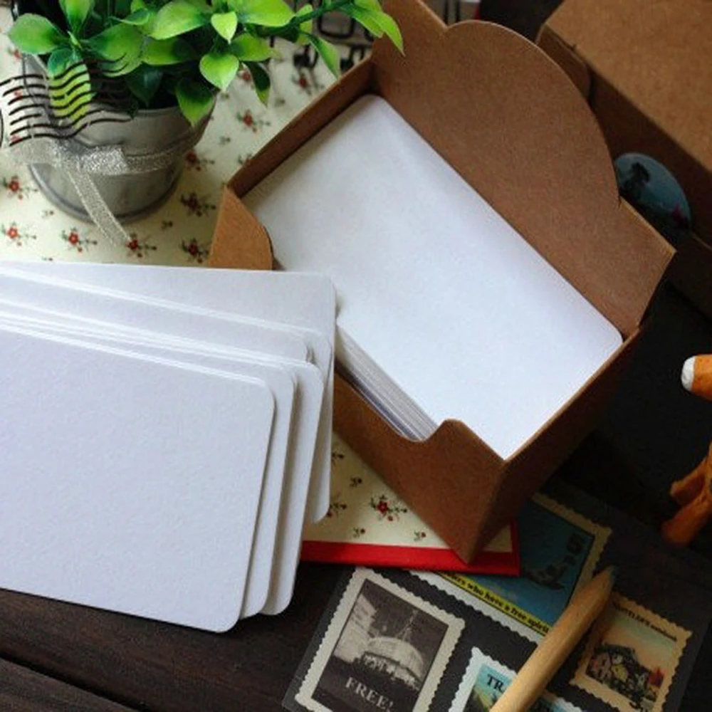 100Pcs 5.3*9cm Blank Card For Business Cards For Message And Book Name Blank Cards For Business Card Message Cards 300gsm