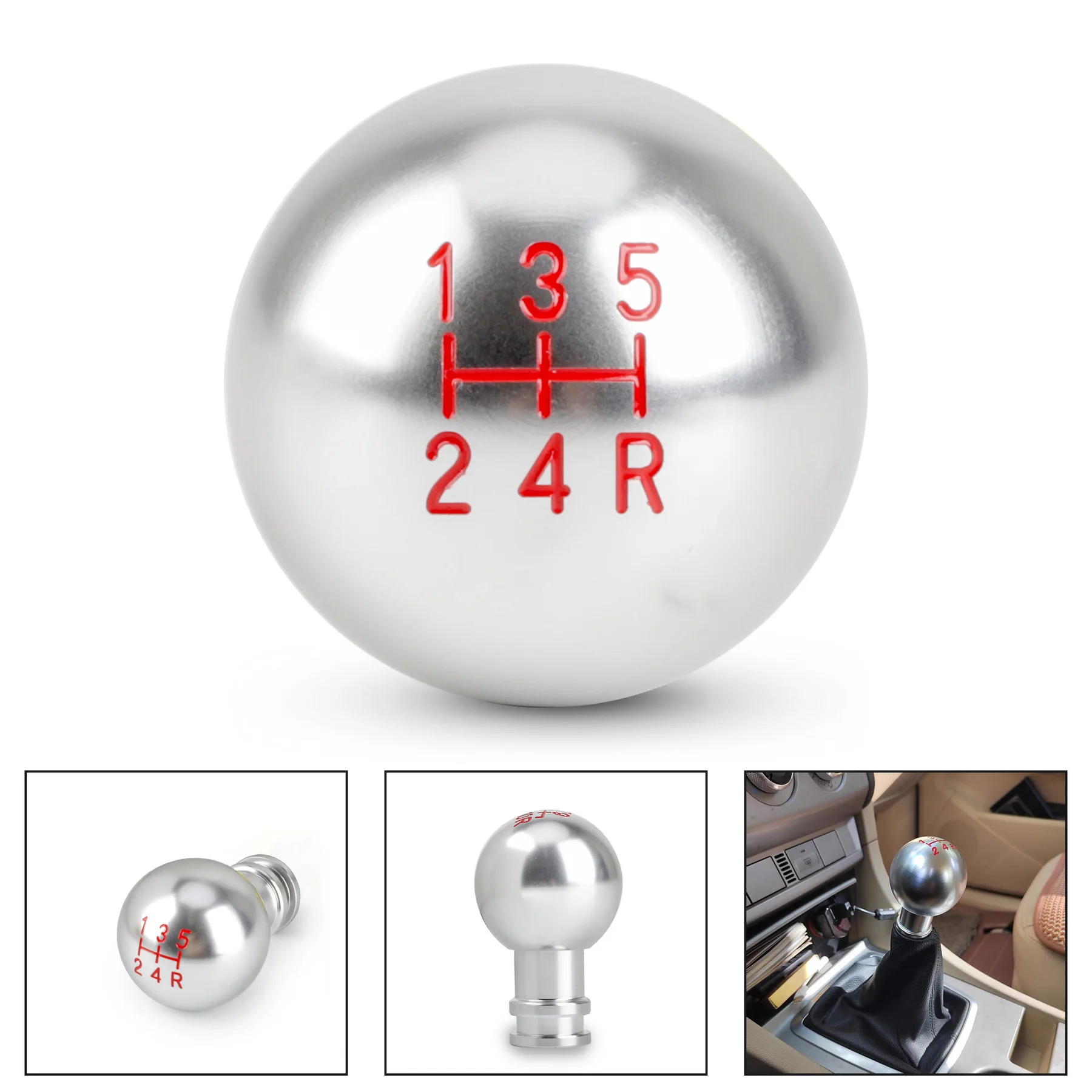 Aluminum 5/6/10 Speed M12 Gear Knob Universal Car Gear Shift Knob Manual Automatic Gear Lever Knob Shifter Knob M8 M10