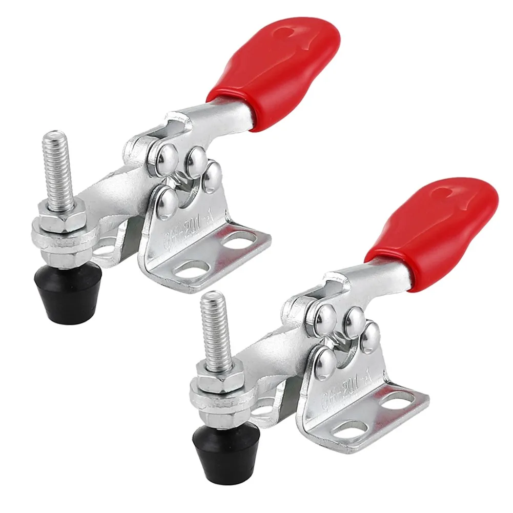 1/2/4Pcs GH-201A 27Kg Quick Release Toggle Clamps Horizontal Clamp U-shaped Bar Hand Clip Woodworking Tool Wood Circuit Boards