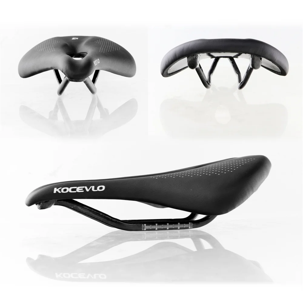 KOCEVLO Carbon saddle road mtb bicycle saddle for man cycling saddle trail comfort races seat 240*143/155mm