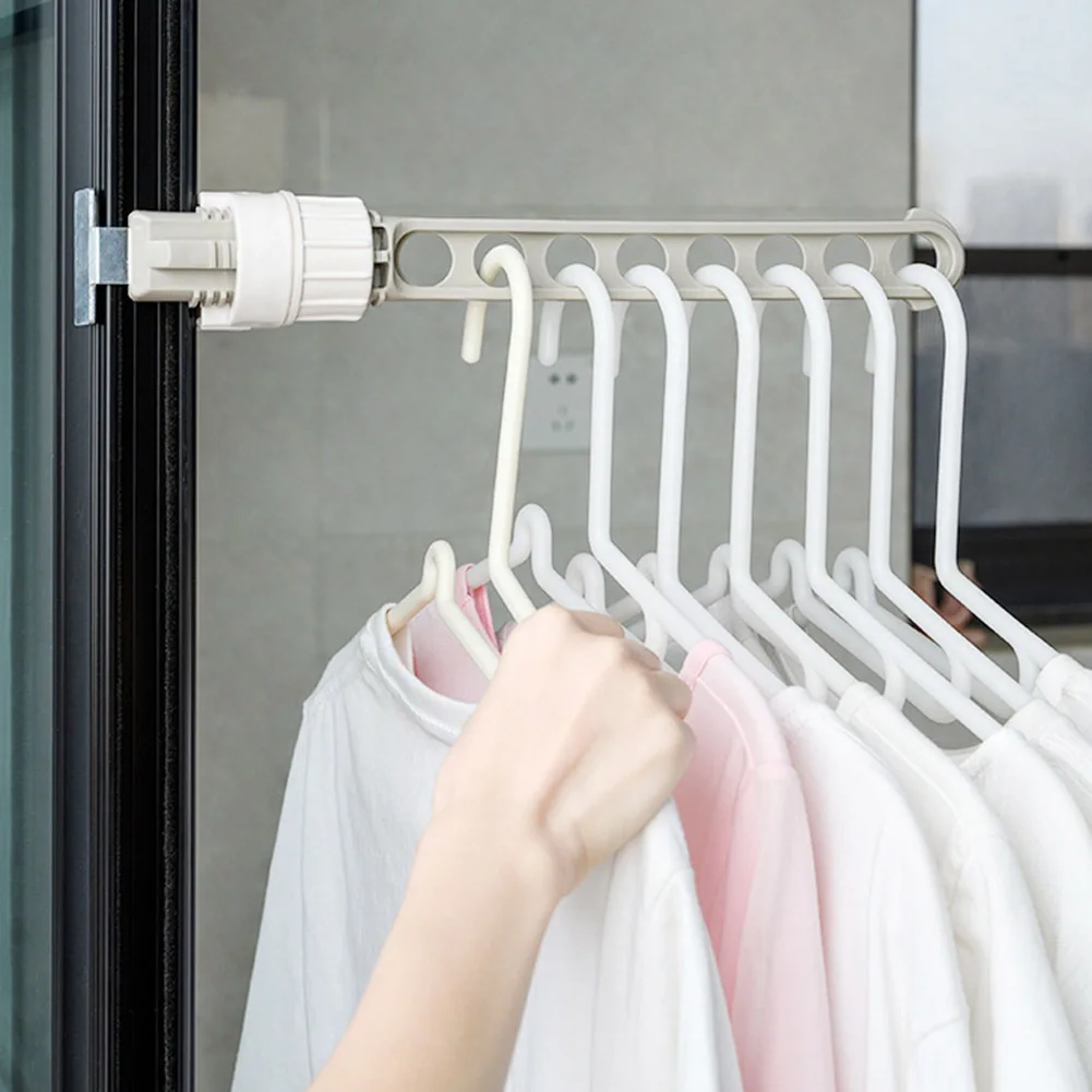 Drying Rack Balcony Clothes Drying Rack Wall Mounted Clothes Drying Rack Bathroom Drying Rack Indoor Space Saving 8 Holes