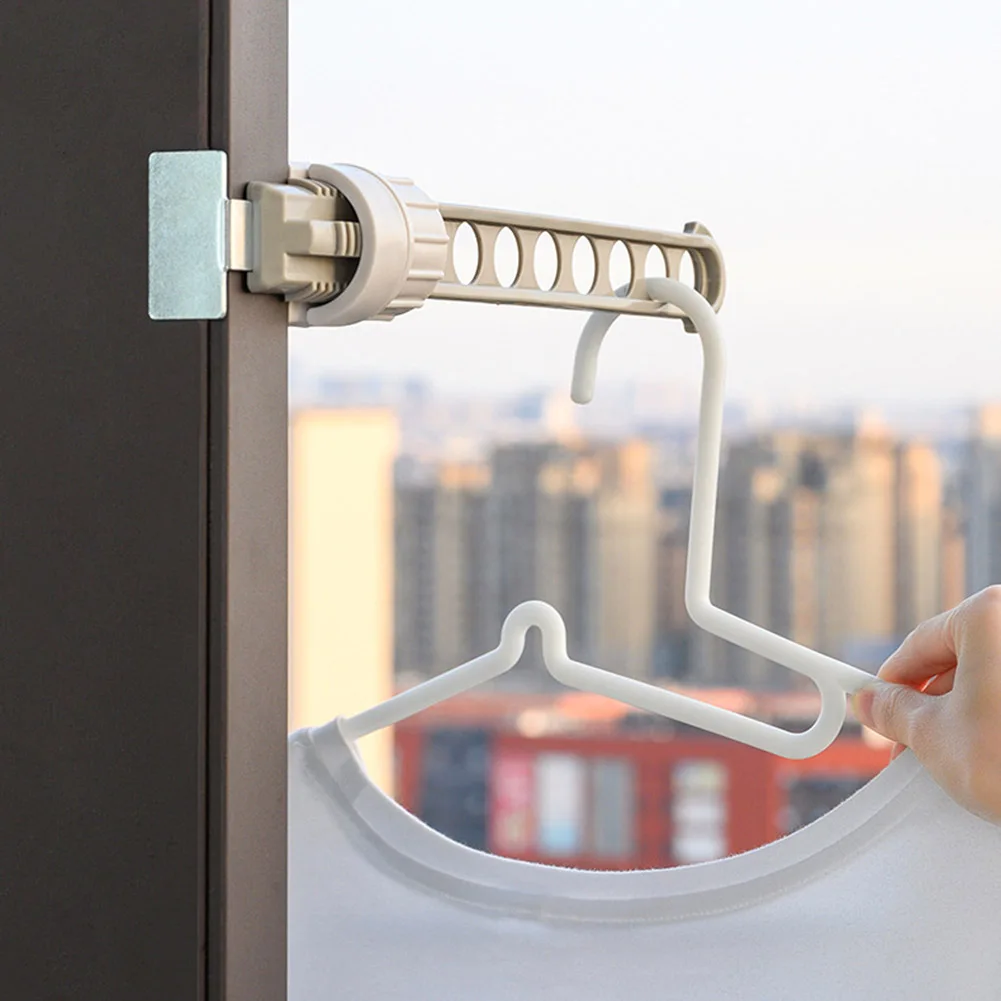 Drying Rack Balcony Clothes Drying Rack Wall Mounted Clothes Drying Rack Bathroom Drying Rack Indoor Space Saving 8 Holes