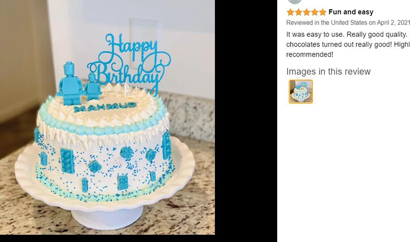 Building Bricks Robots Fondant Silicone Mold For Cake Border Decorating Cupcake Topper DIY Candy Chocolate Crafts Clay Tools