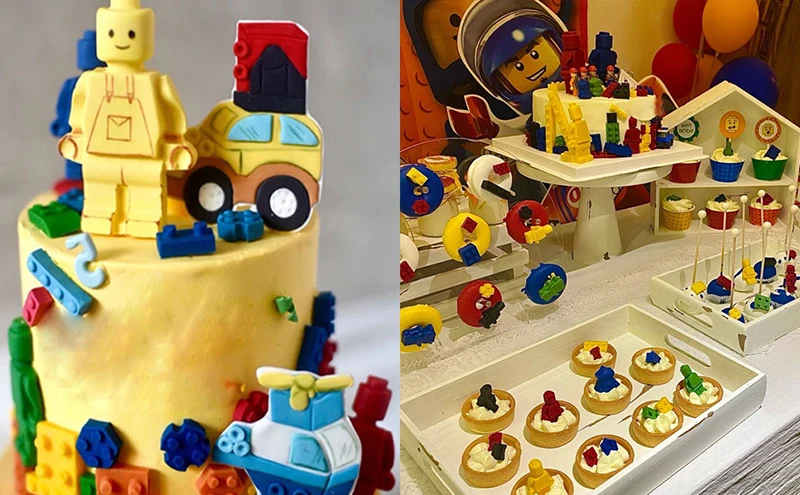 Building Bricks Robots Fondant Silicone Mold For Cake Border Decorating Cupcake Topper DIY Candy Chocolate Crafts Clay Tools