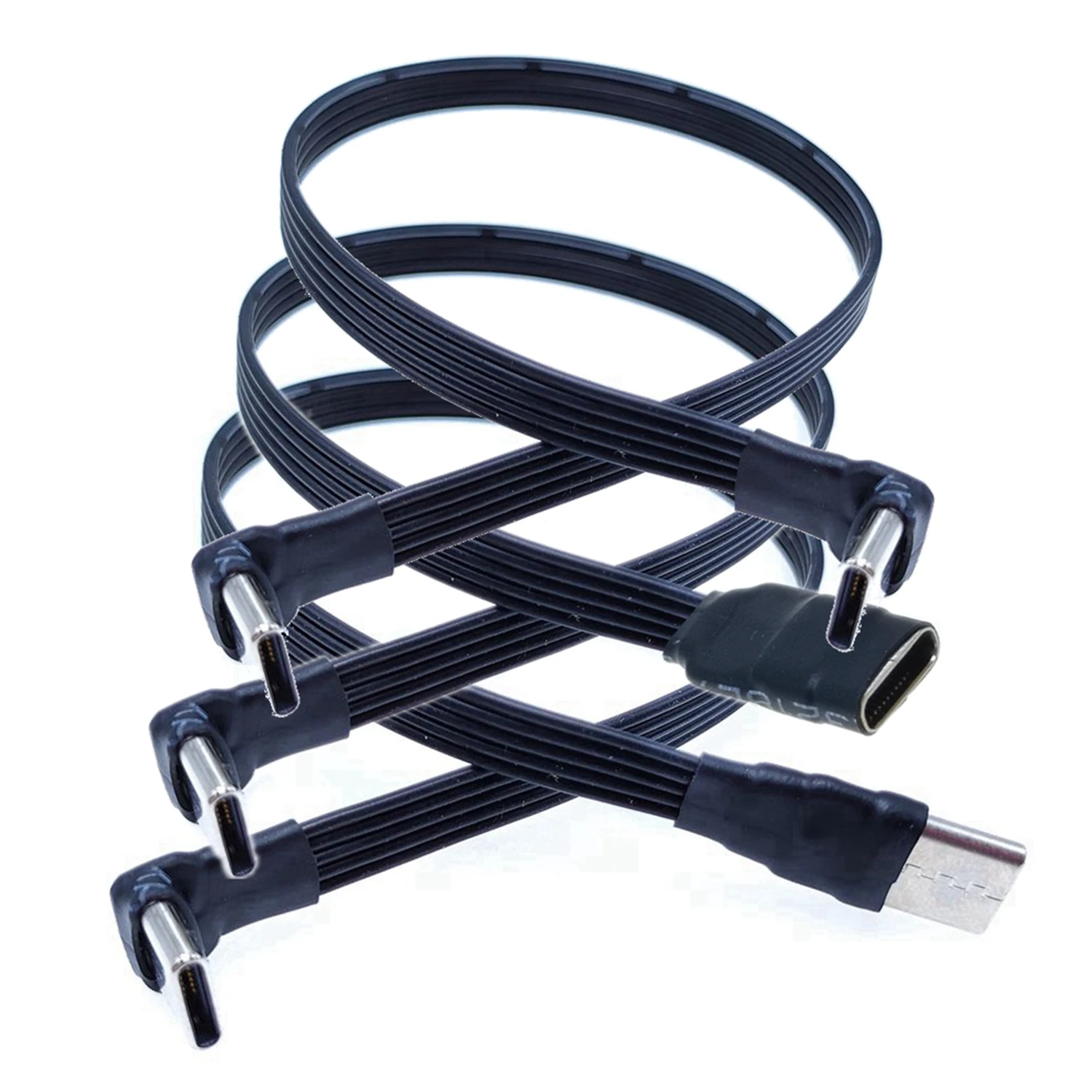 10CM Flat Elbow USB-C Type C Up/Down 90 Degree Data Load PD Cable Left and Right USB C universal data cable for Android phones