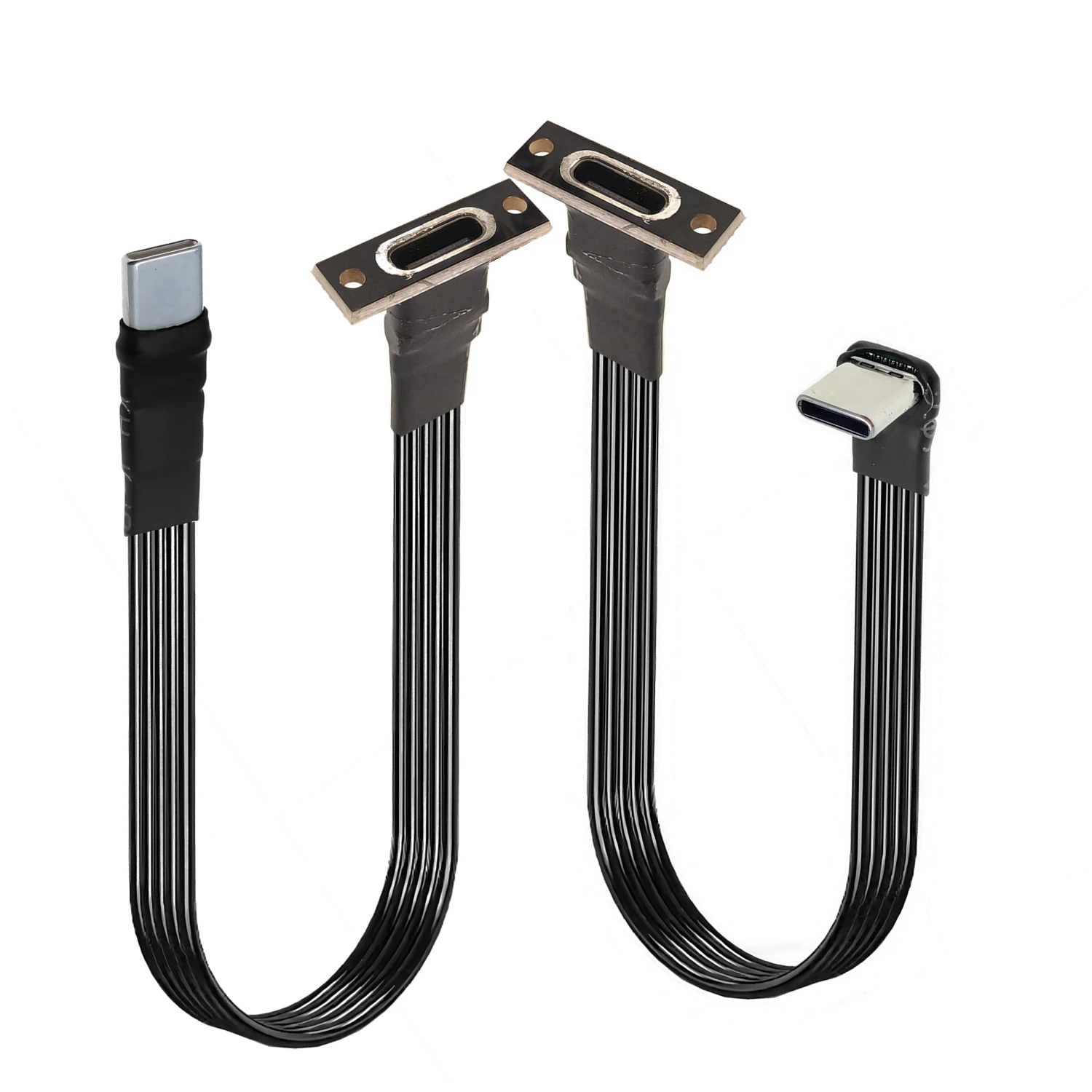 10CM Flat Elbow USB-C Type C Up/Down 90 Degree Data Load PD Cable Left and Right USB C universal data cable for Android phones