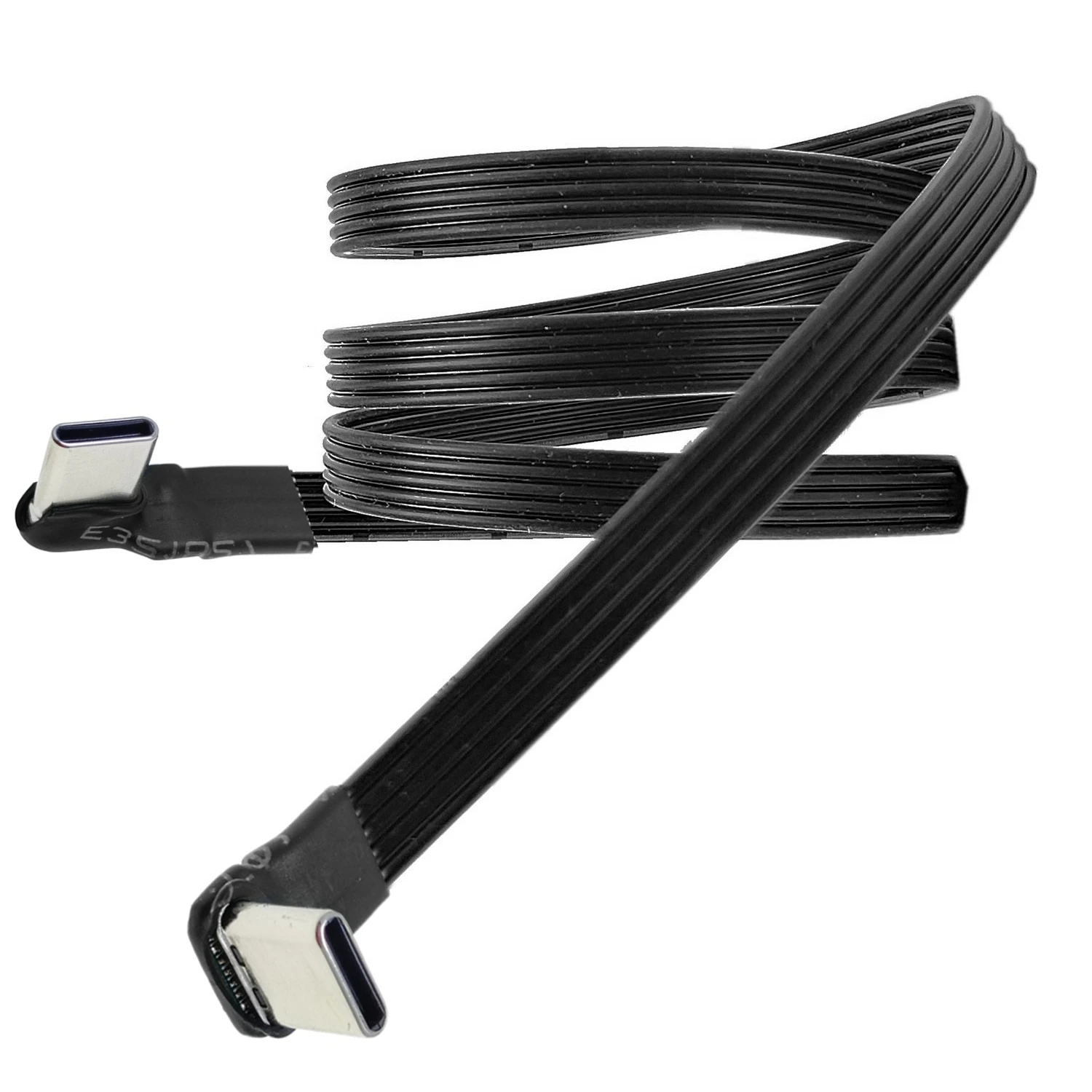 10CM Flat Elbow USB-C Type C Up/Down 90 Degree Data Load PD Cable Left and Right USB C universal data cable for Android phones