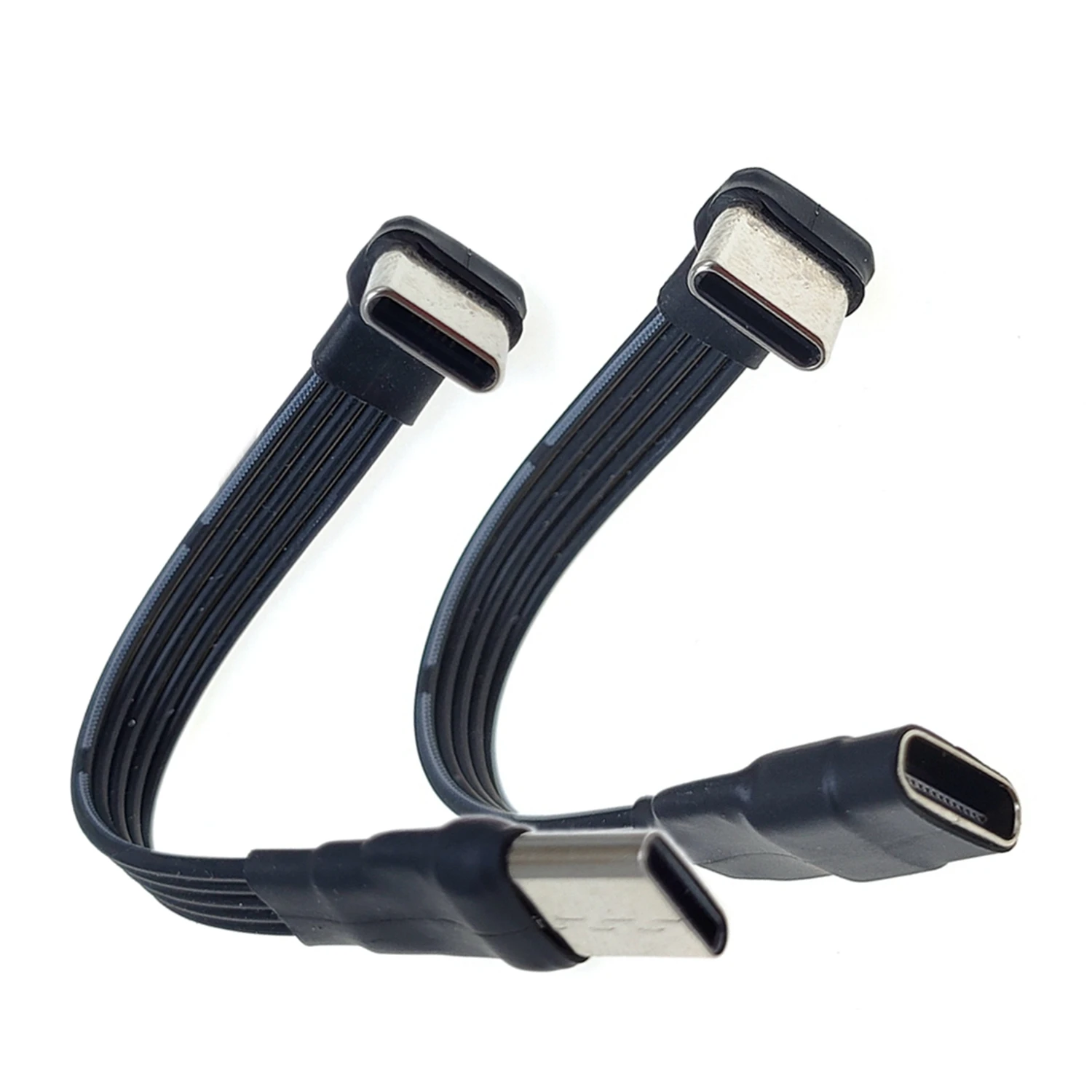 10CM Flat Elbow USB-C Type C Up/Down 90 Degree Data Load PD Cable Left and Right USB C universal data cable for Android phones