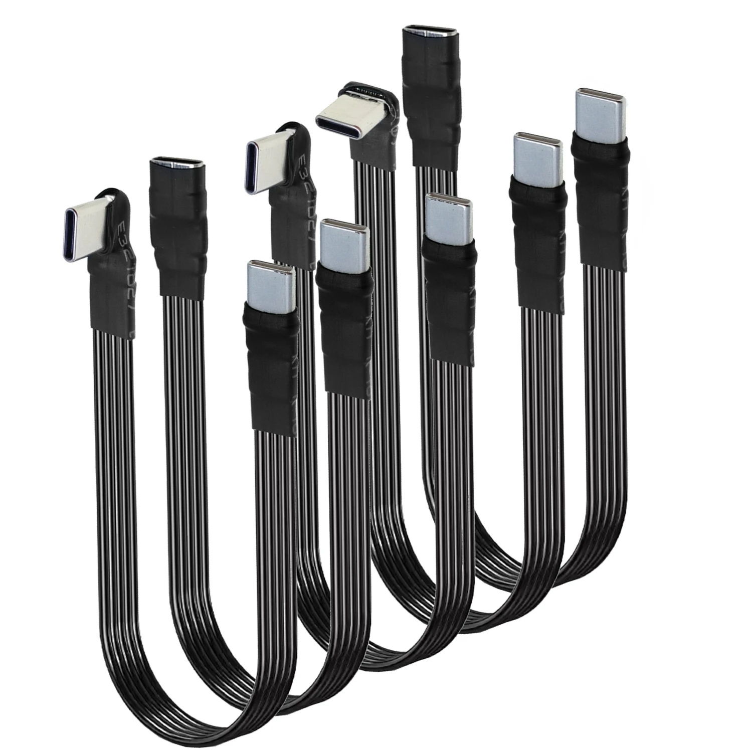 10CM Flat Elbow USB-C Type C Up/Down 90 Degree Data Load PD Cable Left and Right USB C universal data cable for Android phones