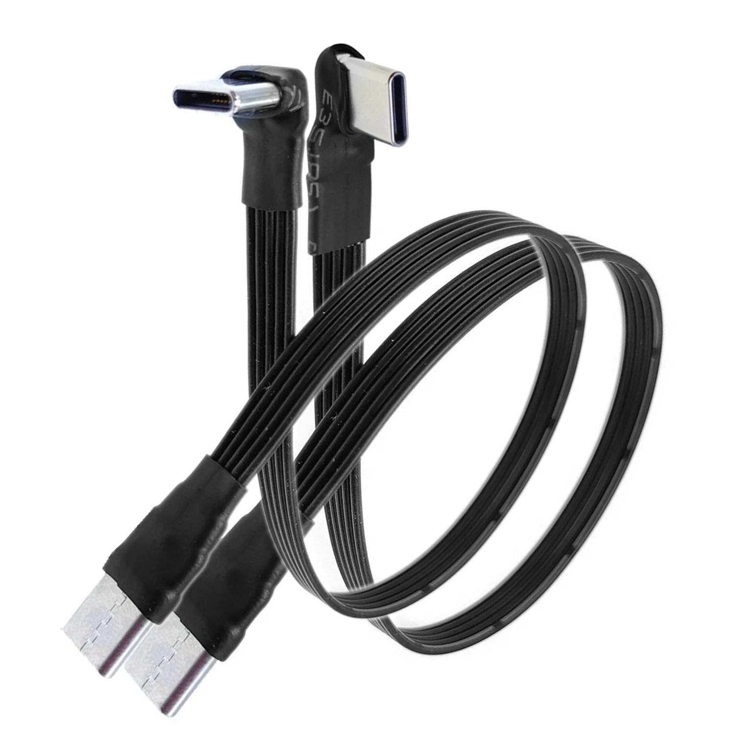 10CM Flat Elbow USB-C Type C Up/Down 90 Degree Data Load PD Cable Left and Right USB C universal data cable for Android phones