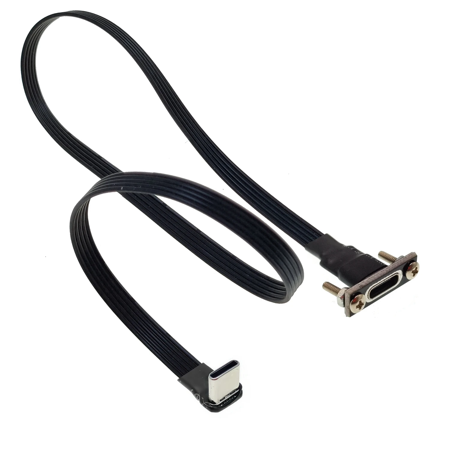 10CM Flat Elbow USB-C Type C Up/Down 90 Degree Data Load PD Cable Left and Right USB C universal data cable for Android phones