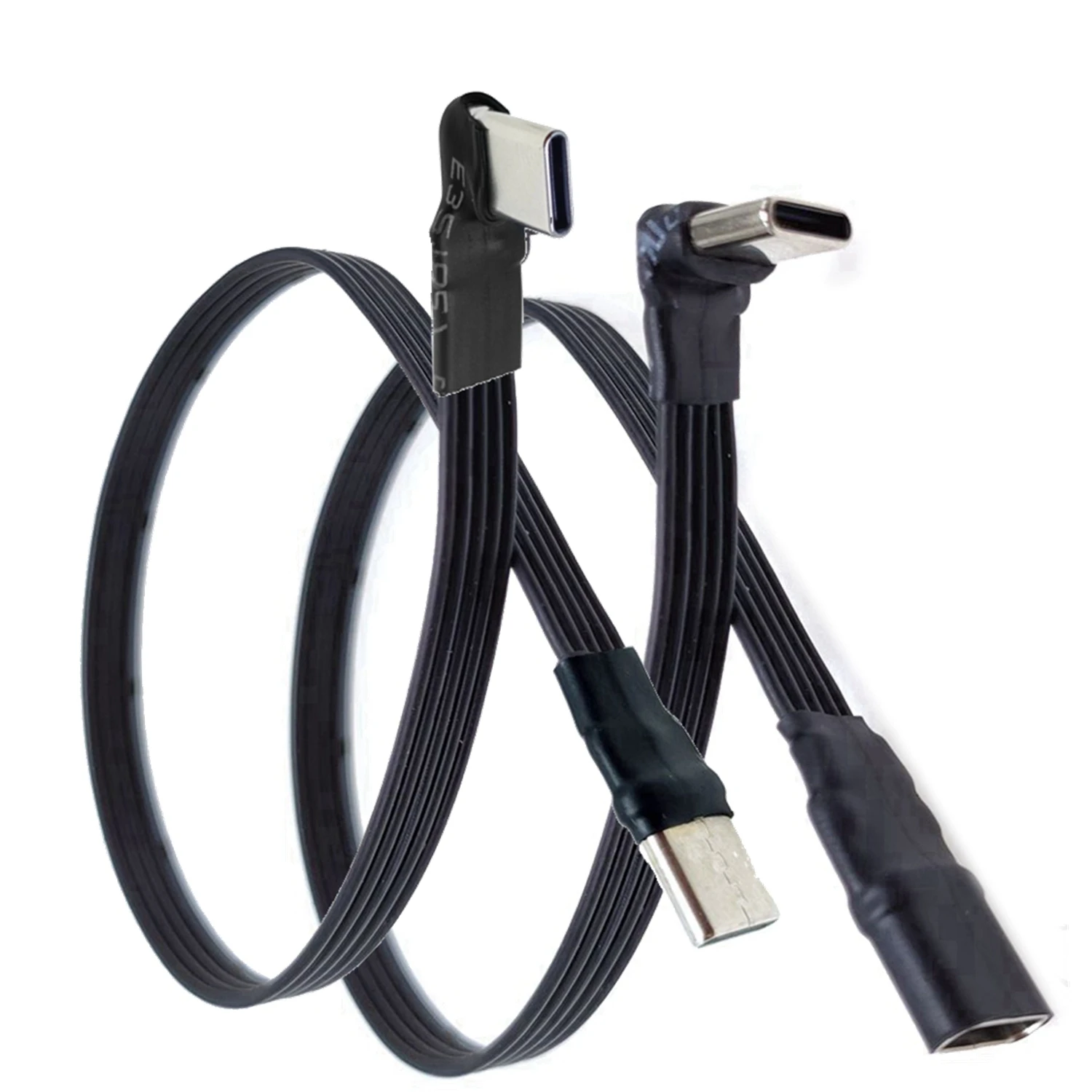 10CM Flat Elbow USB-C Type C Up/Down 90 Degree Data Load PD Cable Left and Right USB C universal data cable for Android phones