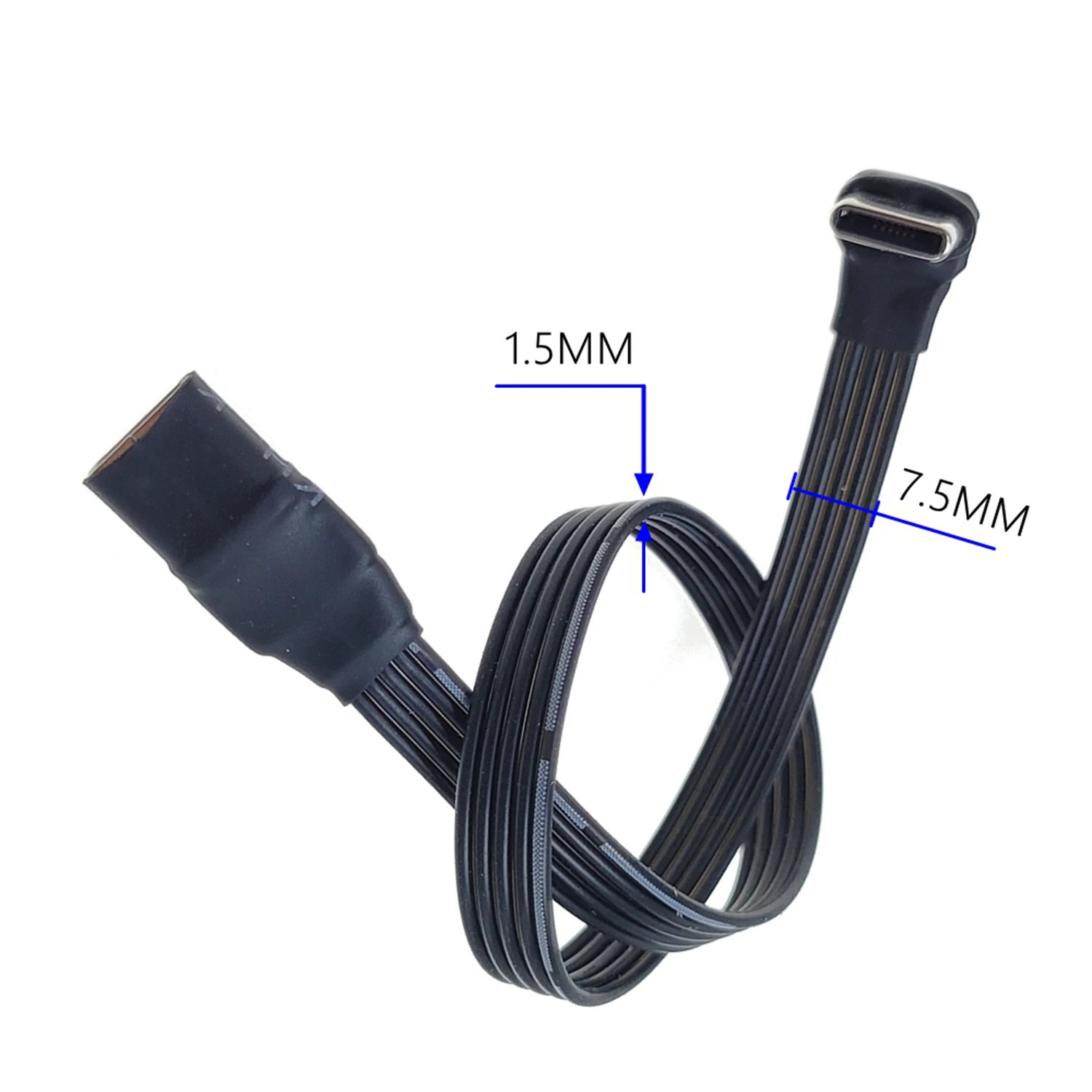 10CM Flat Elbow USB-C Type C Up/Down 90 Degree Data Load PD Cable Left and Right USB C universal data cable for Android phones