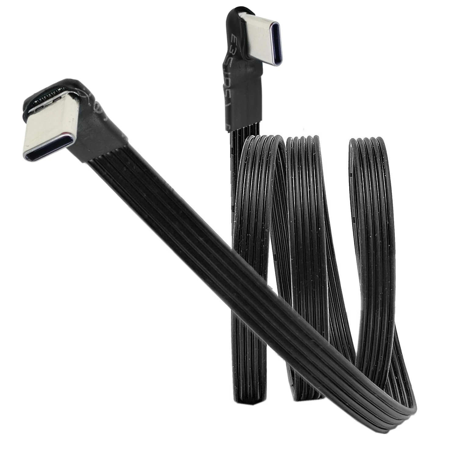 10CM Flat Elbow USB-C Type C Up/Down 90 Degree Data Load PD Cable Left and Right USB C universal data cable for Android phones