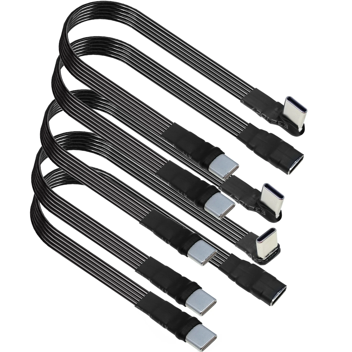 10CM Flat Elbow USB-C Type C Up/Down 90 Degree Data Load PD Cable Left and Right USB C universal data cable for Android phones