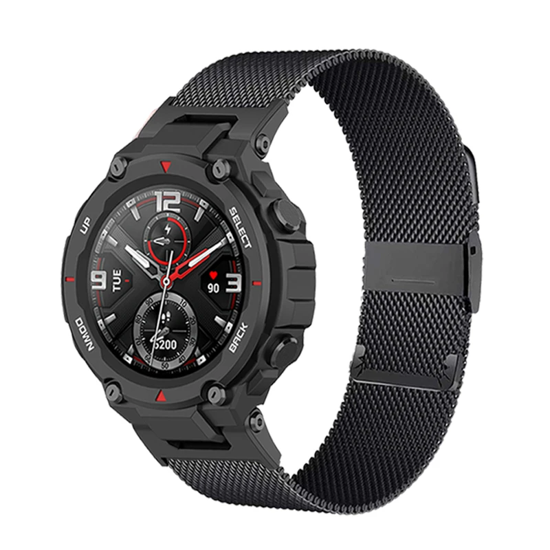 For Amazfit T REX 2 Stainless Steel Watchband For Amazfit T Rex Pro/T-Rex Metal Bracelet Amazfit T-Rex 2 Strap Amazfit Tex Bands