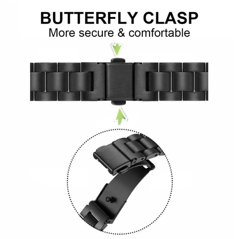 For Amazfit T REX 2 Stainless Steel Watchband For Amazfit T Rex Pro/T-Rex Metal Bracelet Amazfit T-Rex 2 Strap Amazfit Tex Bands