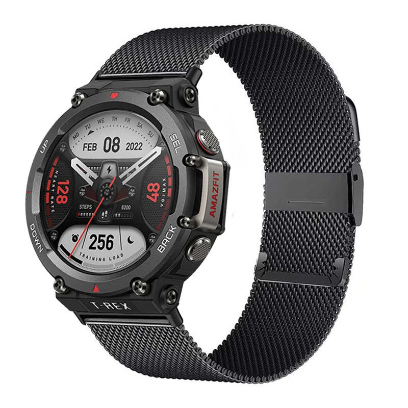 For Amazfit T REX 2 Stainless Steel Watchband For Amazfit T Rex Pro/T-Rex Metal Bracelet Amazfit T-Rex 2 Strap Amazfit Tex Bands