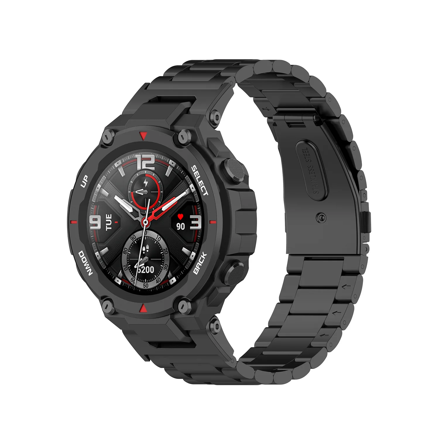 For Amazfit T REX 2 Stainless Steel Watchband For Amazfit T Rex Pro/T-Rex Metal Bracelet Amazfit T-Rex 2 Strap Amazfit Tex Bands
