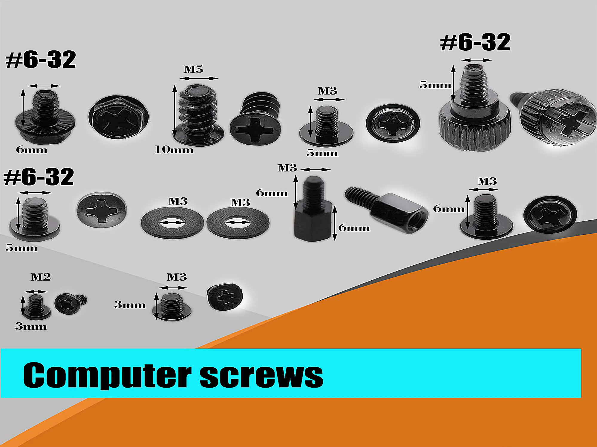 340pcs Motherboard Standoffs, Computer PC Screw,Hard Drive Screws Assortment Kit for HDD,SSD,Case,Mainboard