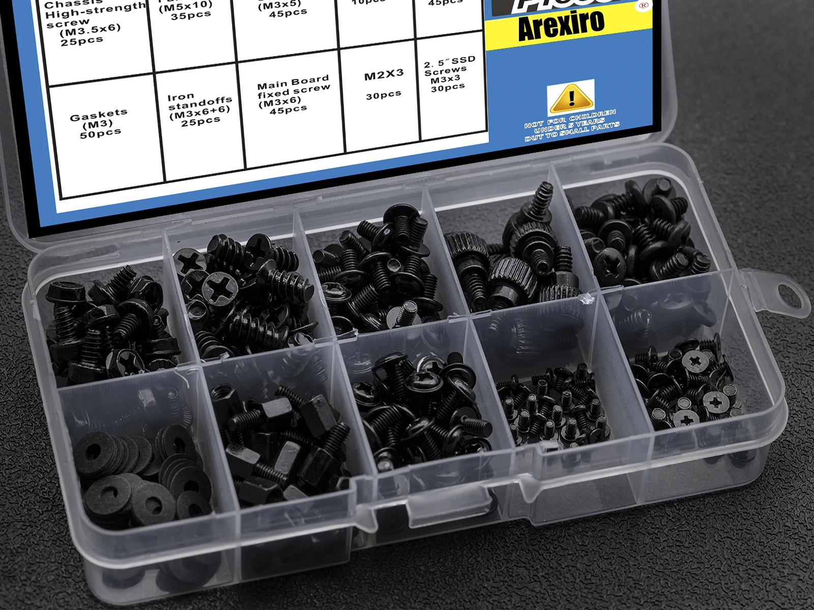 340pcs Motherboard Standoffs, Computer PC Screw,Hard Drive Screws Assortment Kit for HDD,SSD,Case,Mainboard