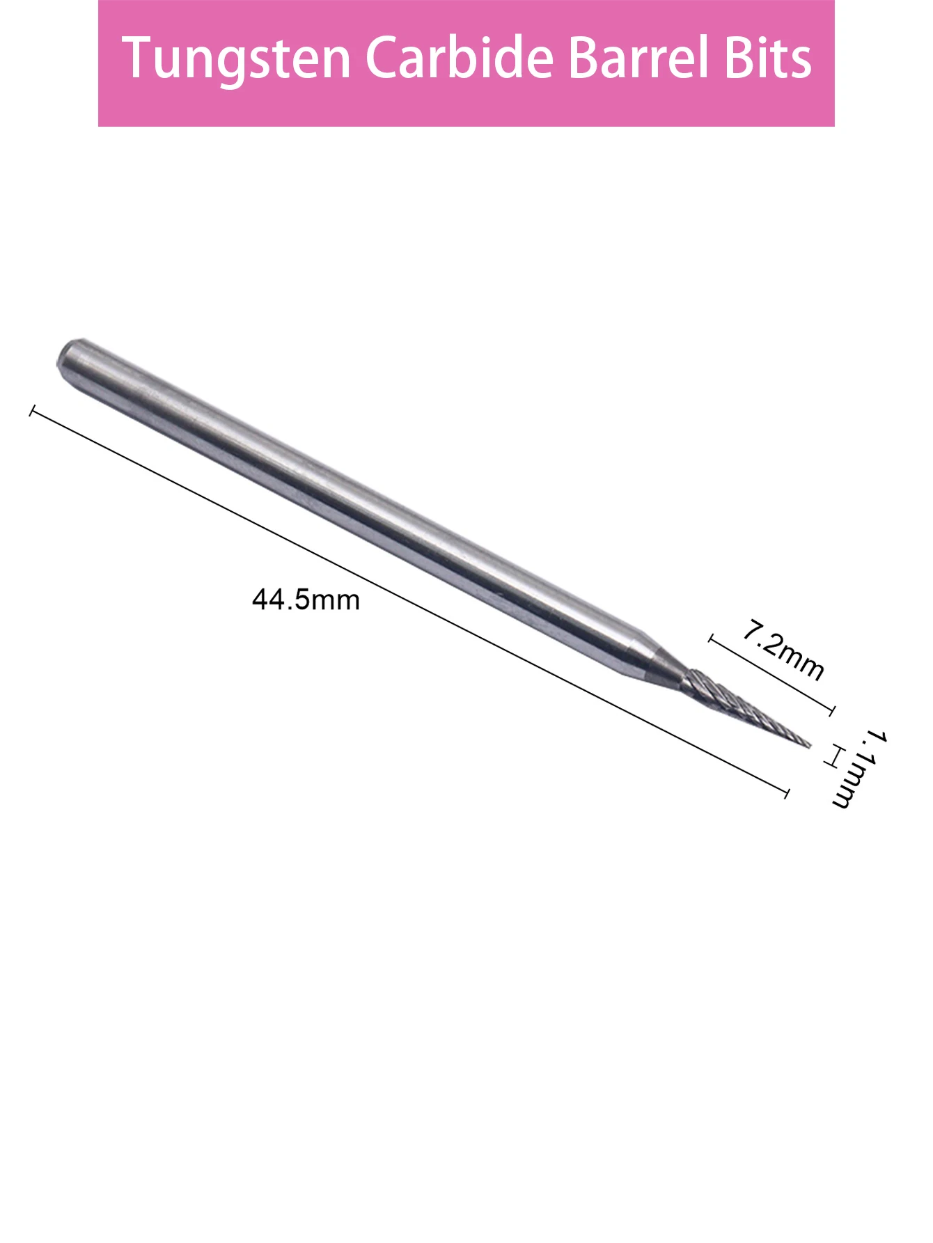 New Tungsten Carbide Nail Drill Bit 3/32" Rotary Burr Bits For Manicure Nail Drill Accessories Milling Tools-H01603S