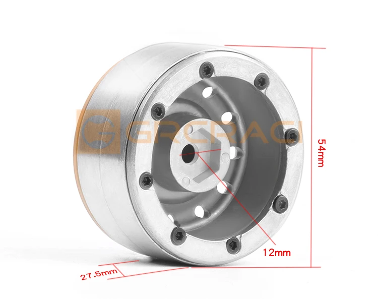Ajrc 1.9-inch Camel Cup Wheels Retro Metal Wheels For Climbing Car For 1/10 Rc Climbing Car Traxxas Trx4 Rgt Axial Scx10 Rc4wd
