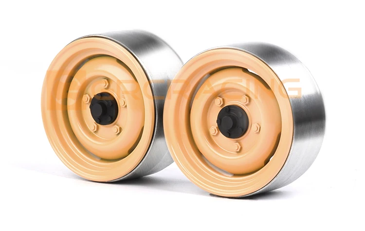 Ajrc 1.9-inch Camel Cup Wheels Retro Metal Wheels For Climbing Car For 1/10 Rc Climbing Car Traxxas Trx4 Rgt Axial Scx10 Rc4wd