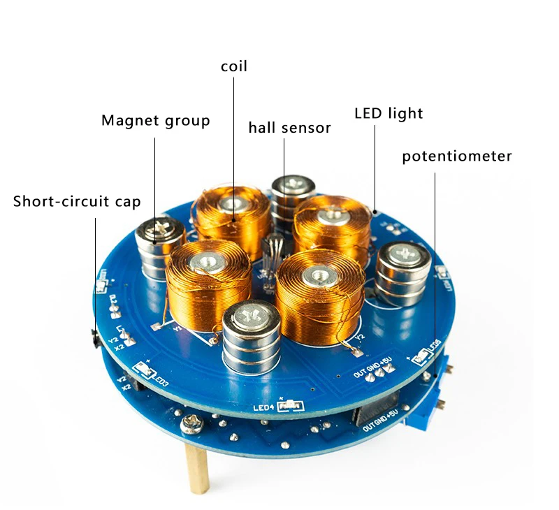 Magnetic Levitation DIY Electronic Small Fabrication Experiment Coil Push-Down Module Circuit Board Fabrication Welding Kit