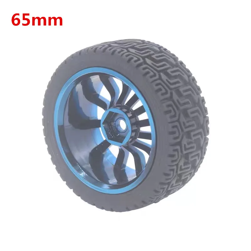 65mm tire robot uses 1:10 smart wheel model with high quality tire trolley with large friction wheels