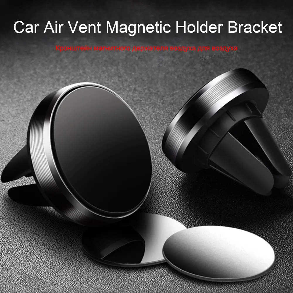 Metal Magnetic Car Phone Holder Mini Vent Clip Super Magnetic Car Phone Holder Mobile Phone Mount for IPhone 12 13Samsung Huawei