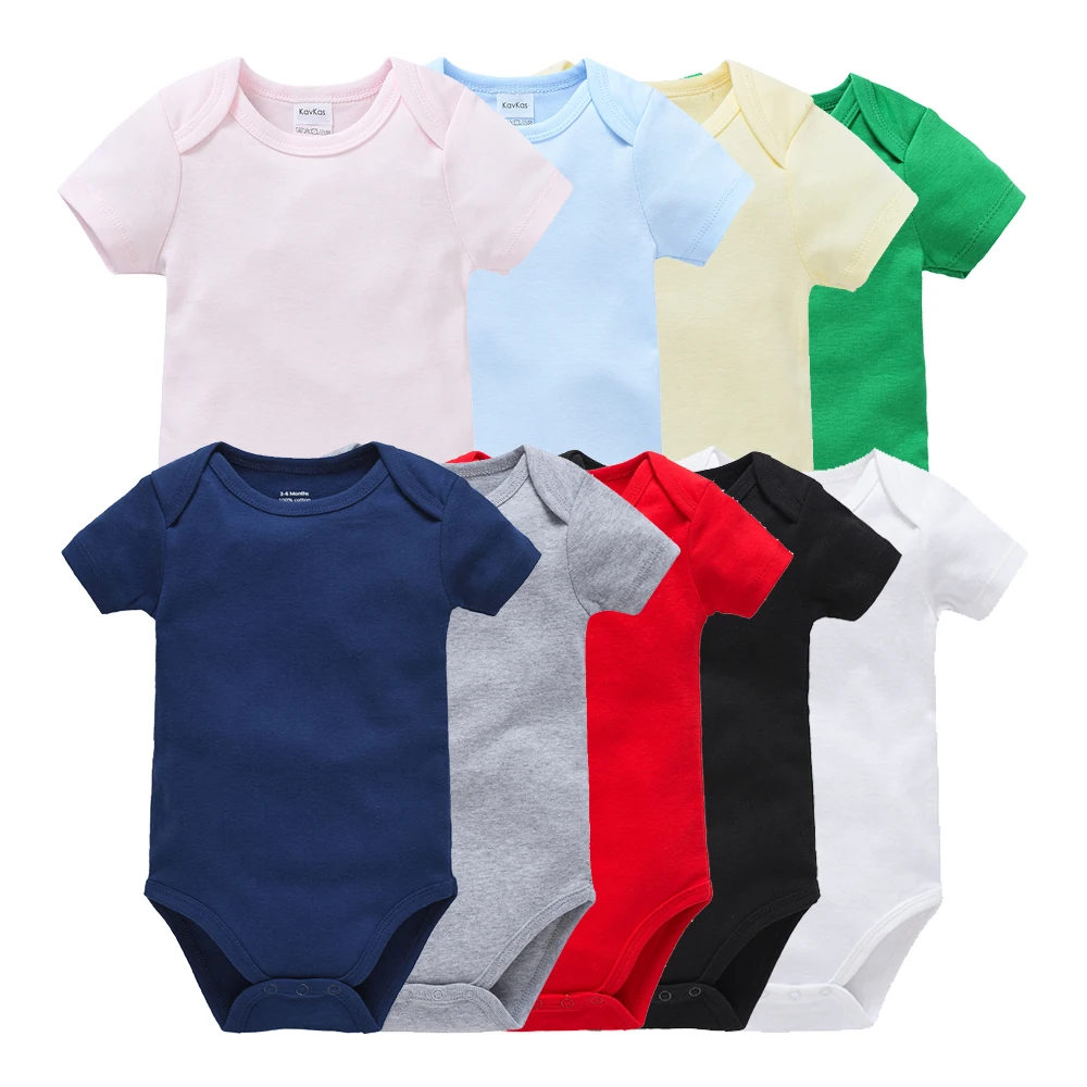 1/3 High Quality Baby Romper Boys Clothing Muslin Blank Bodysuit Girls Pink Plain Colors Jumpsuit One Piece Infant Product 0-24M
