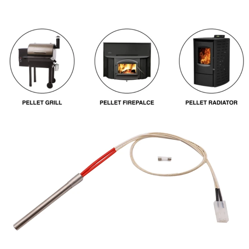 300W 220V Ignition Igniter Hot Rod Wood Pellet Stove 10*140/150/170mm M16*1.5