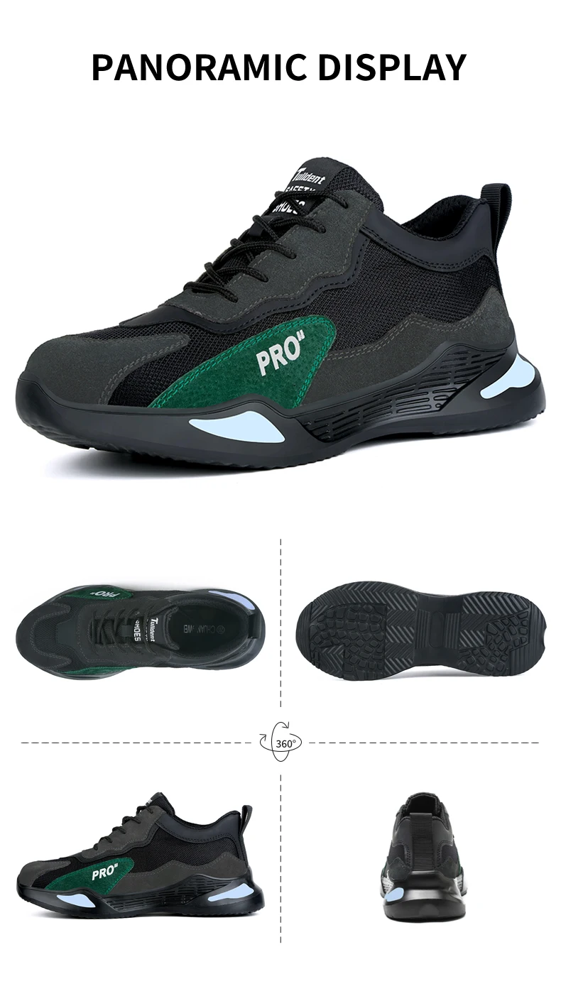 Fashion Sports Shoes Work Boots Puncture-Proof Safety Shoes Men Steel Toe Shoes Security Protective Shoes Tactical Boots