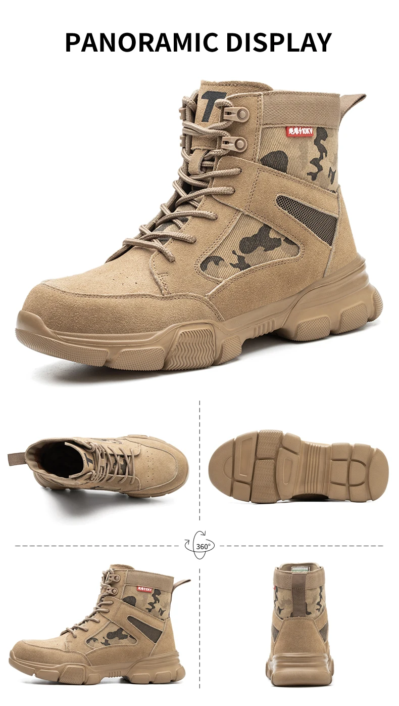 Sneakers Indestructible Shoes Work Safety Shoes With Steel Toe Cap Puncture-Proof Male Security Protective Shoes Tactical Boots