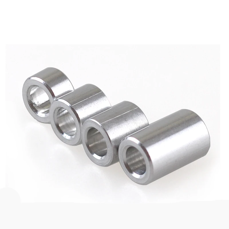 5/10pc M3 M4 M5 M6 M8 M10 Aluminum Bushing Washer Gasket Round Hollow No Thread Standoff Spacer Thickness 2/3/4/5/6/8/10/12/30mm
