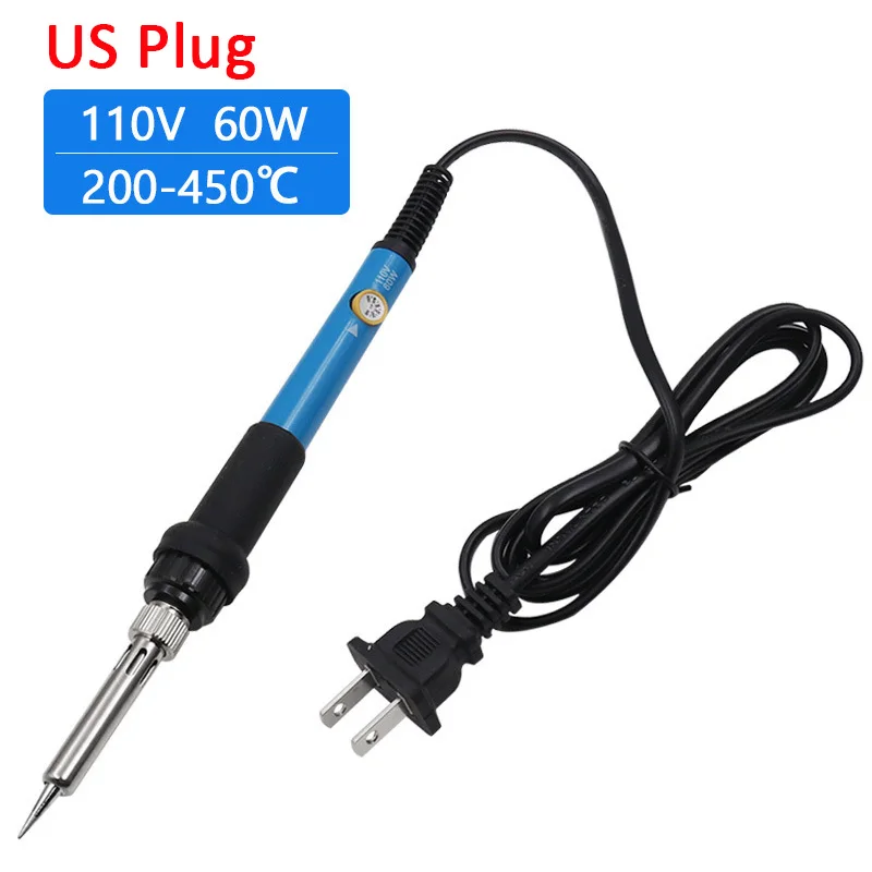 New Adjustable Temperature Electric Soldering Iron 220V 110V 60W Welding Solder Rework Station Heat Pencil Tips Repair Tools