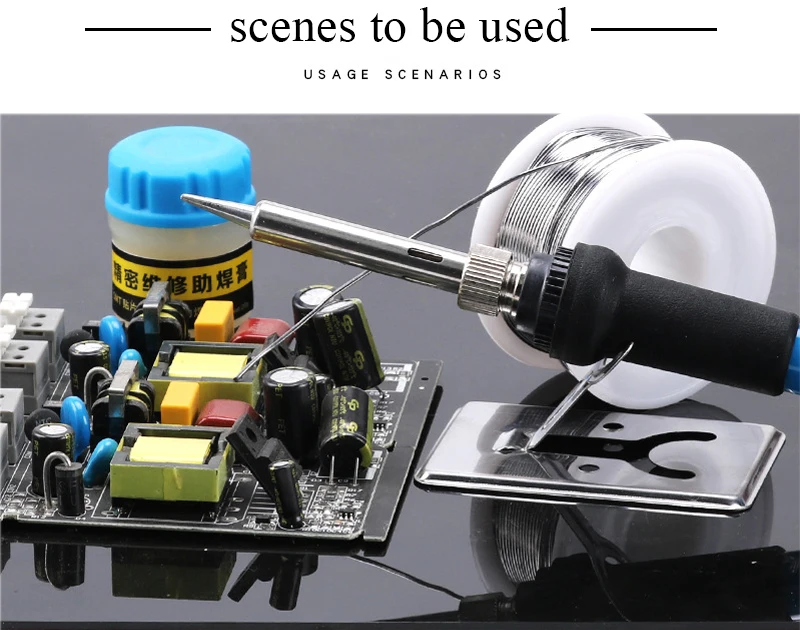 New Adjustable Temperature Electric Soldering Iron 220V 110V 60W Welding Solder Rework Station Heat Pencil Tips Repair Tools