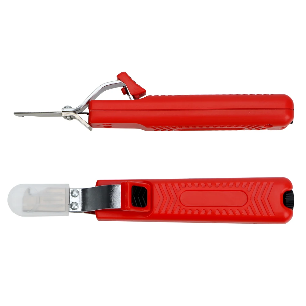 Fastness Insulation Stripper 8-28mm Cable Stripper Rubber Handle PVC Cable Wire Stripper Knife