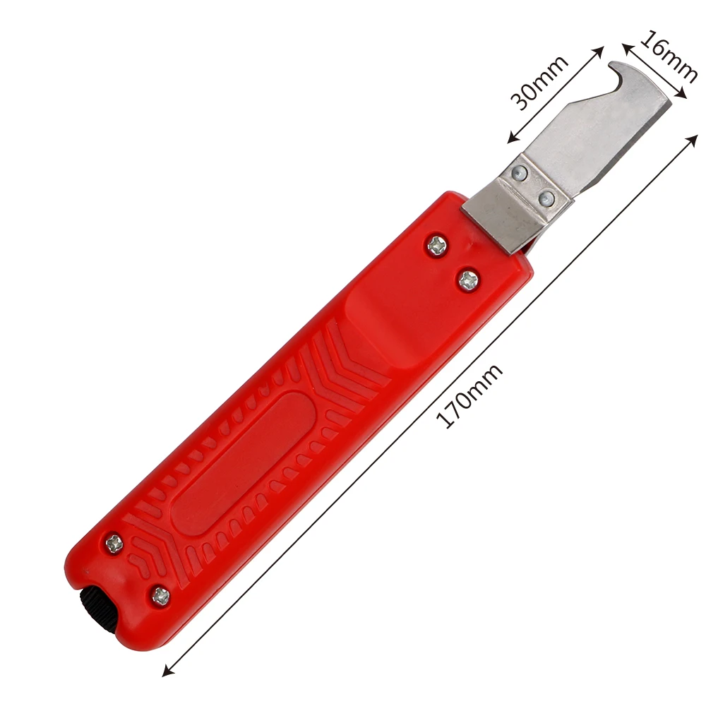 Fastness Insulation Stripper 8-28mm Cable Stripper Rubber Handle PVC Cable Wire Stripper Knife