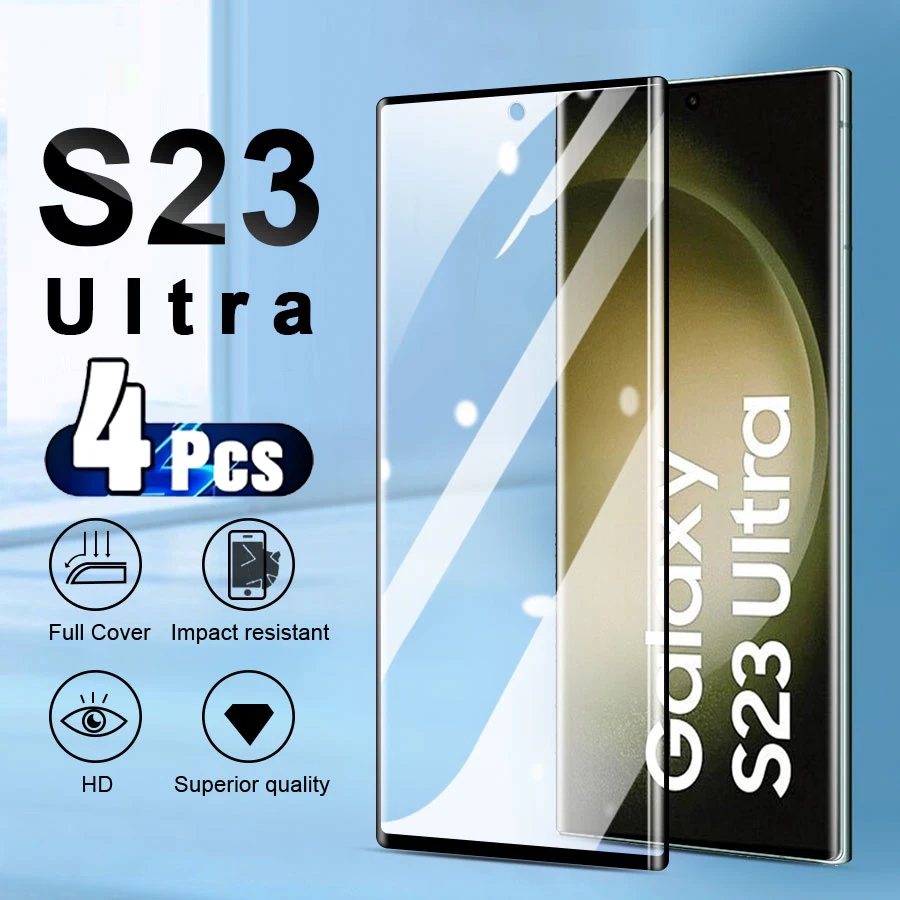 4 Pieces! Tempered Glass for Samsung Galaxy S23 Ultra S22 Plus Phone Screen Protection Film for Samsung Galaxy S21 Ultra S20 Plu