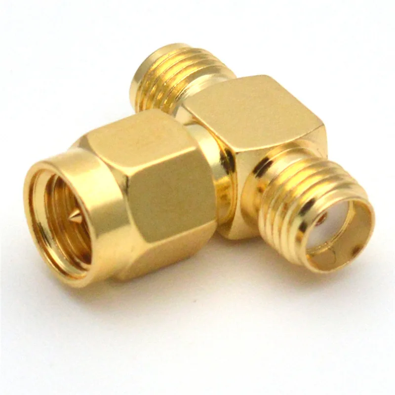 SMA 3 Way Adapter SMA Male to Dual 2 SMA Female Splitter 'T' Type Connector Adapters