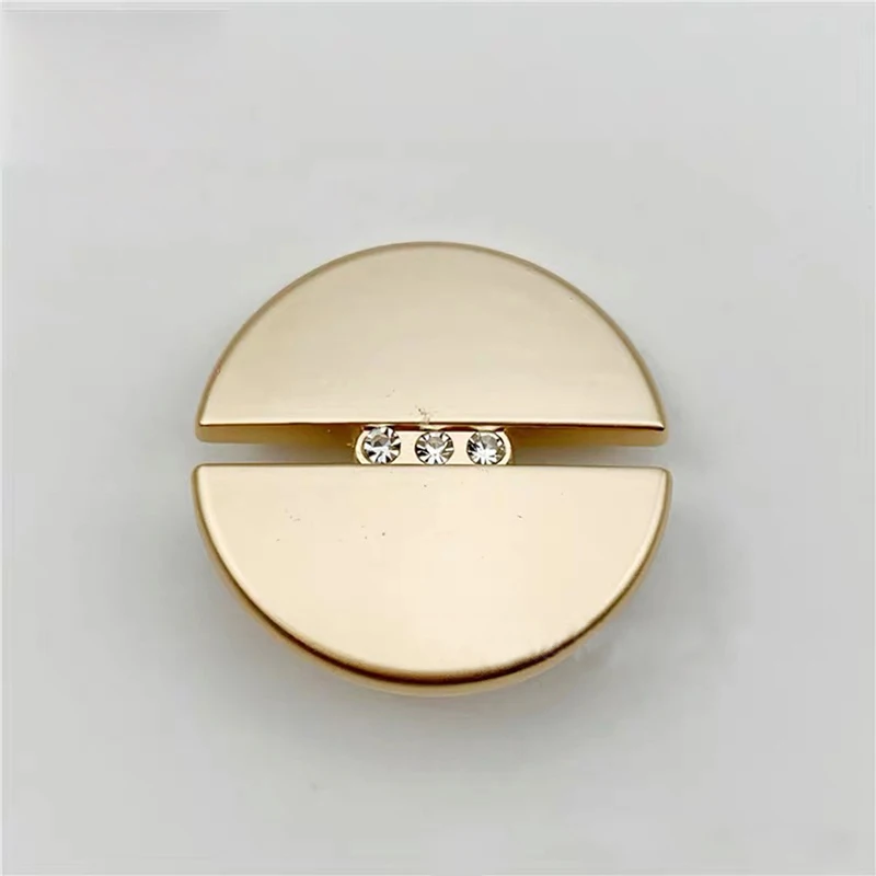 10pcs Fashion Diamond Metal Button 20mm/23mm/25mm Round Buttons Suit Cashmere Coat DIY Sewing Decoration Buckle