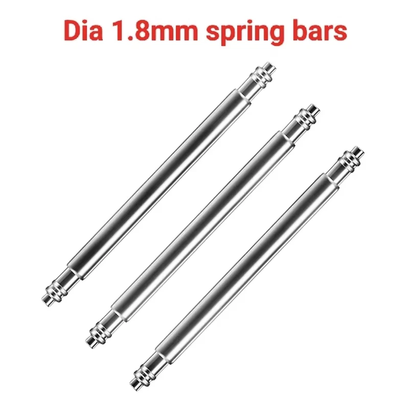 10PCS Dia 1.5mm/1.8mm Spring Bar Strap Link Pins Fits 16mm 18mm 19mm 20mm 21mm 22mm 24mm 26mm Watch Band Bracelet Link Bars