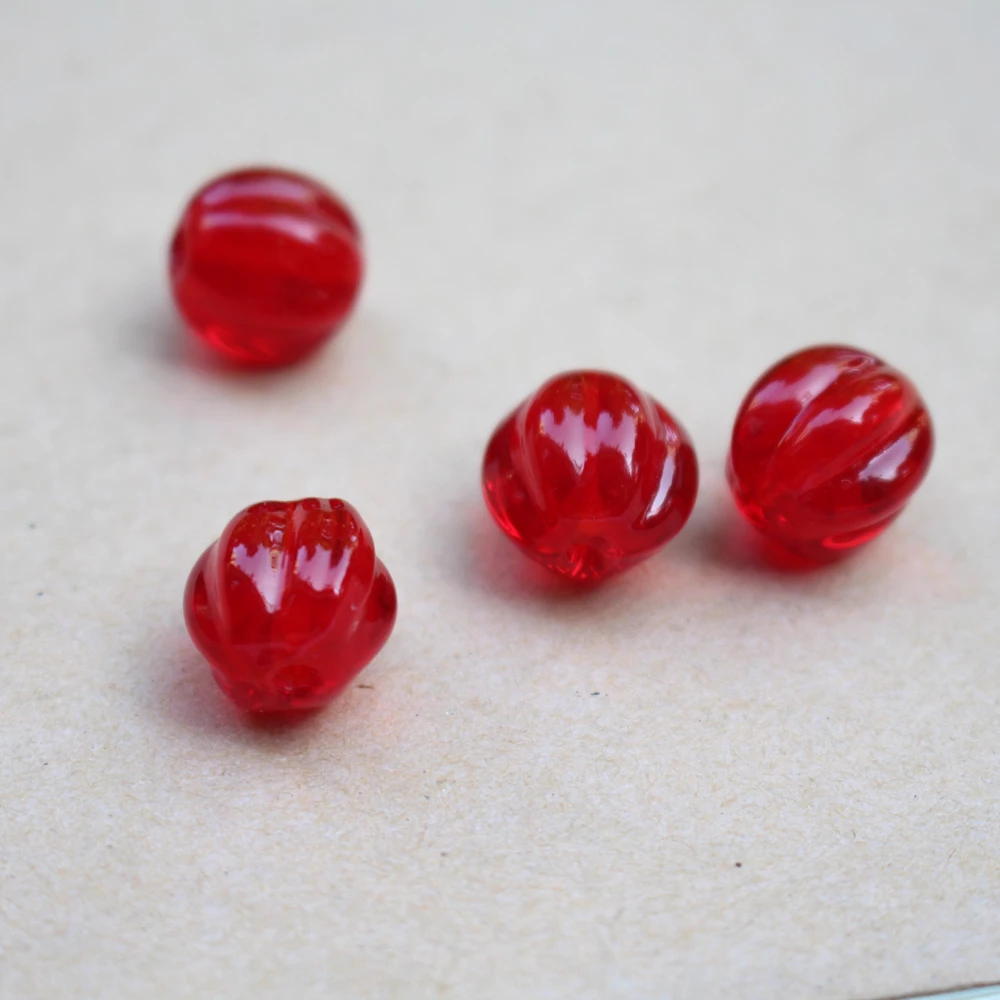 Pumpkin Lampwork Beads Glass Bead for Jewelry Making Diy Jewellery Supplies Kralen Bisuteria Pink Mix Handmade Koraliki Bijoux