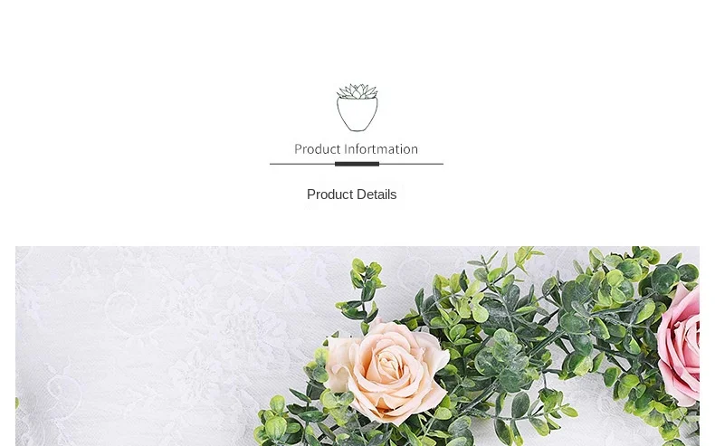 1.8m Artificial Eucalyptus Rattan Wedding Home Decoration Money Leaf Grass Rattan Wedding Background Arched Wall Decoration