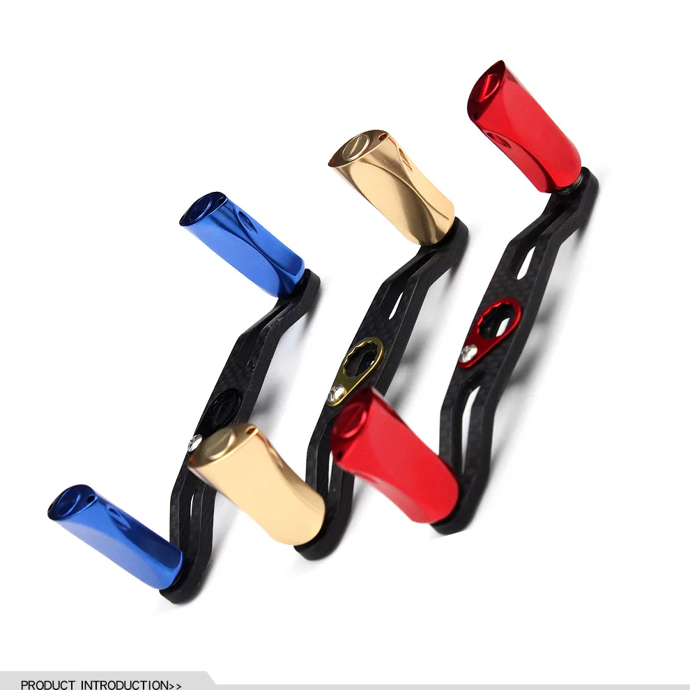 Ruke 1pc Fishing Reel Handle Carbon Fiber for S/D/A Typ Allloy Knob Hole 8*5/7mm Length 105mm Fishing Reel Rocker Accessory