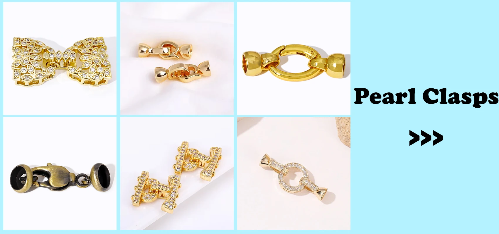 14k/18k Gold Plated Brass Oval Lobster Clasps With Closed Rings Connectors For Jewelry Making, DIY Jewelry Clasps Wholesale