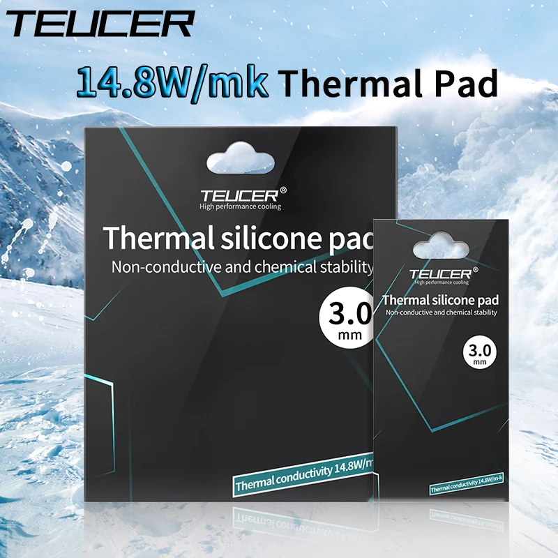 TEUCER Heat Conducting Thermal Heatsink Conductive Silicone Pad 14.8W/mk Computer Laptop GPU VGA Card CPU Cooling Grease Pad