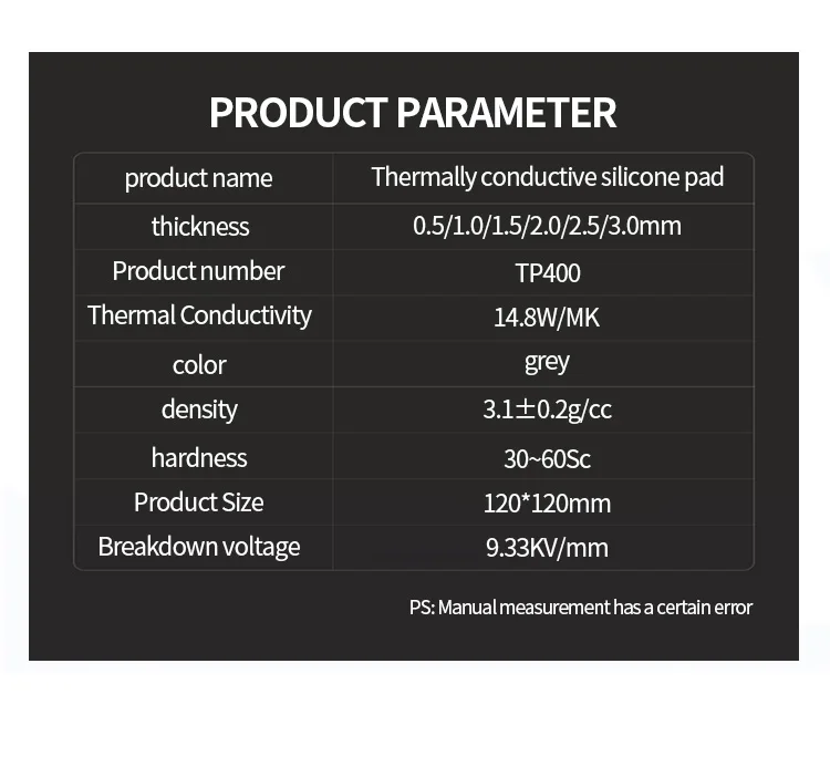 TEUCER Heat Conducting Thermal Heatsink Conductive Silicone Pad 14.8W/mk Computer Laptop GPU VGA Card CPU Cooling Grease Pad